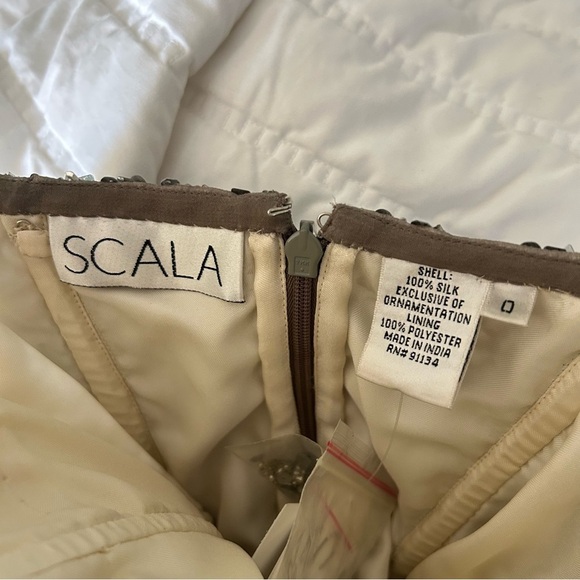 NWT Scala Silver Sequin Strapless Mini Dress Size 0 - Picture 10 of 10